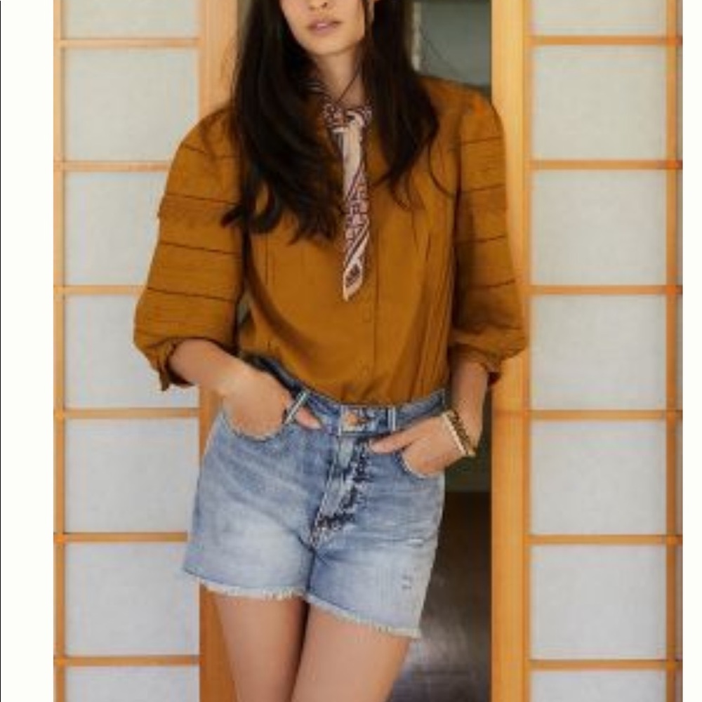 Pilcro Ultra High-Rise Slim Denim Shorts